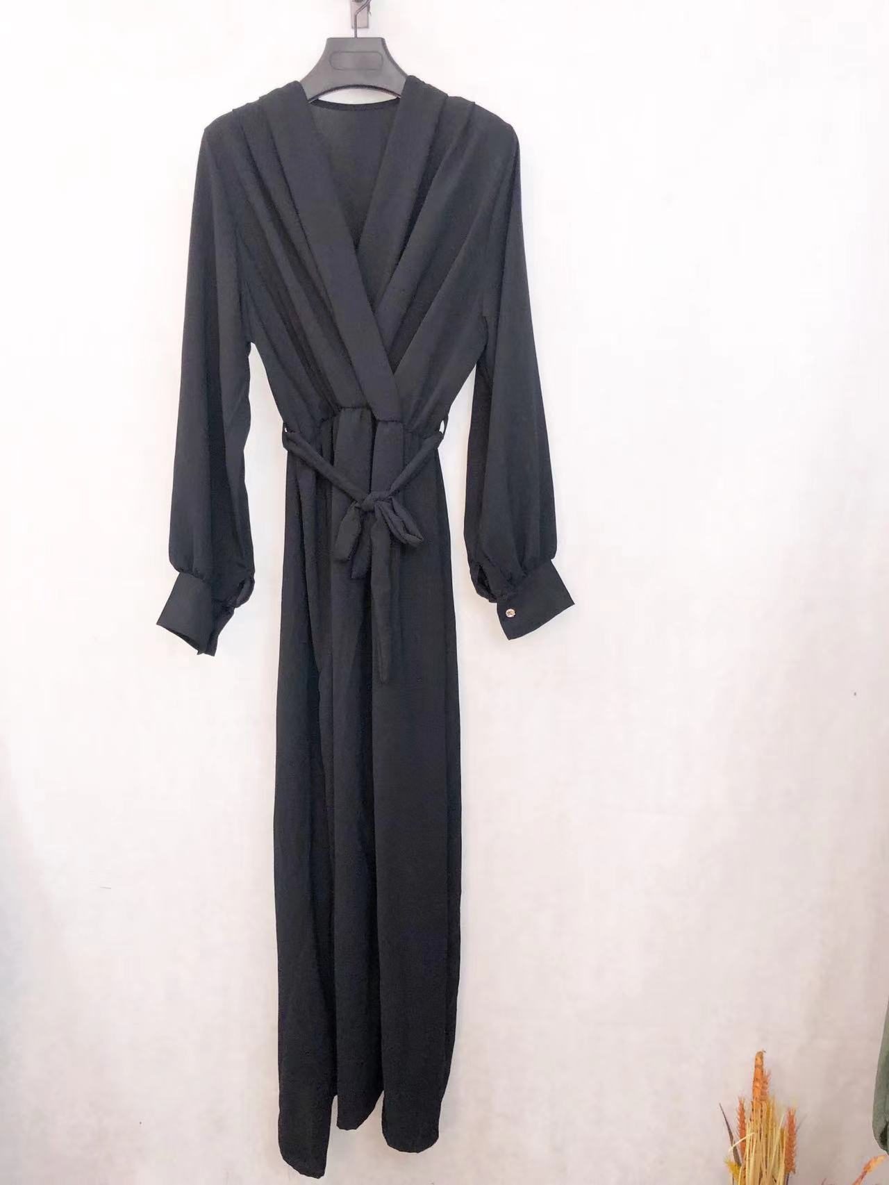 Robe Longue Fendue Noir – Image 6